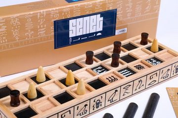ROMBOL Denkspiele Spiel, Brettspiel Senet - Das Brettspiel der Pharaonen, ein ägyptisches Würfelspiel, Holzspiel