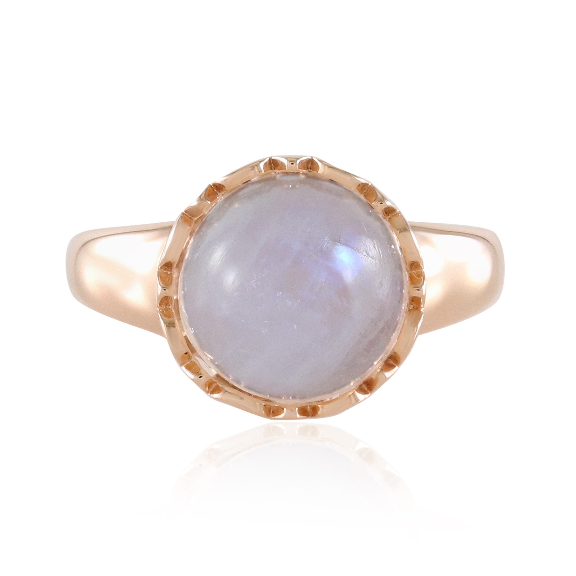 Cavill Solitärring Cavill Ring 5,04 ct blauer Mondstein, 925 Silber rosévergoldet elegant (1-tlg)