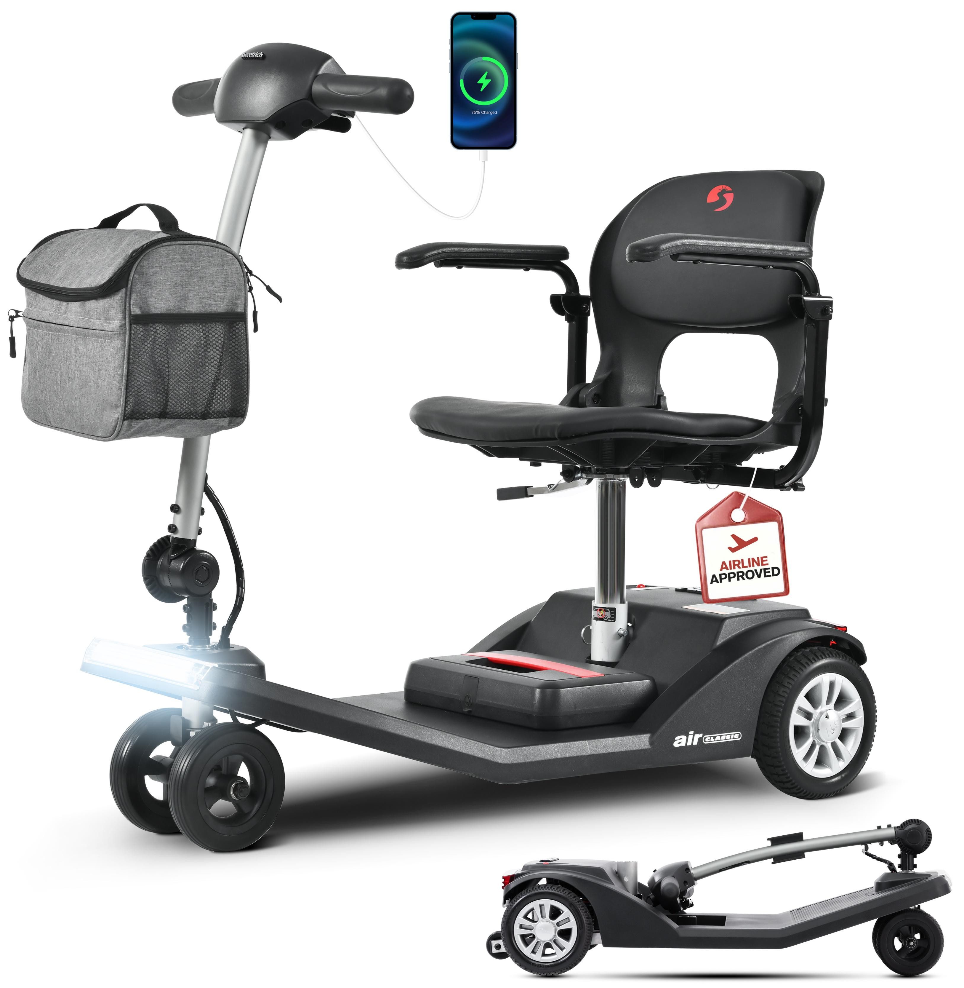 Elektromobil Tragbarer Alu(leicht aber stabil) Seniorenmobil, 4-Rad-Scooter,faltbar