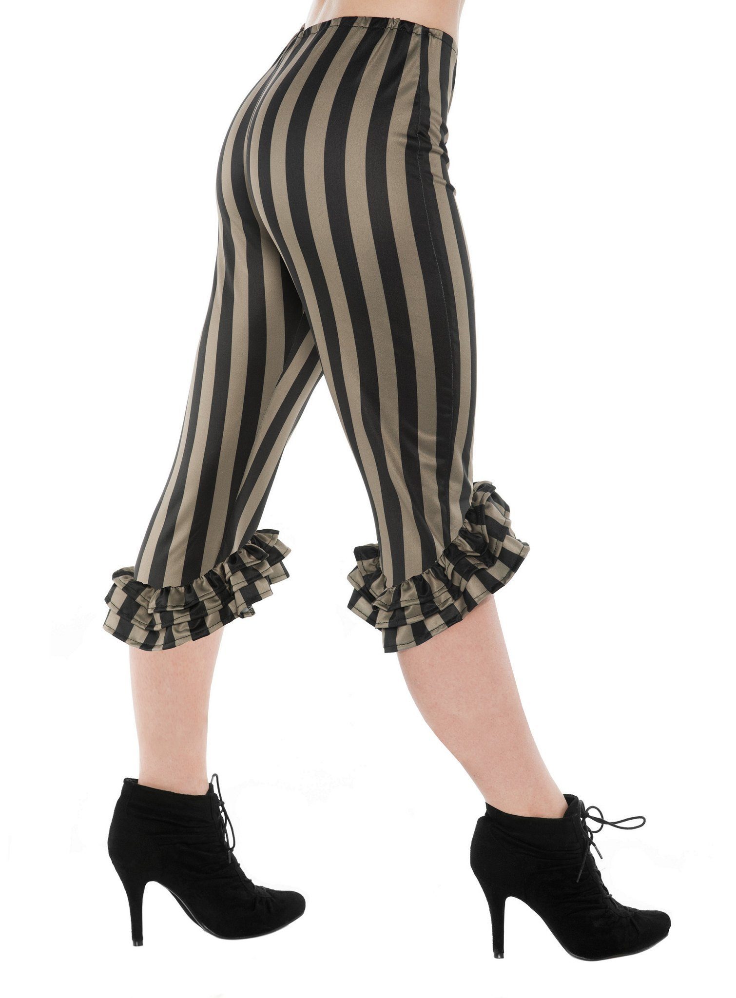 Underwraps Piraten-Kostüm Caprihose oliv, Hose für Damen - ideal zum Kombinieren