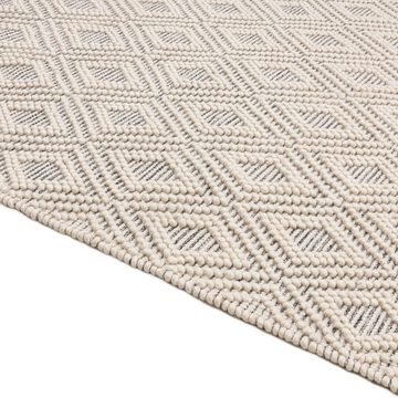 Wollteppich Macrame Style, modern, pflegeleicht, robust, RUG N' ROLL, Rechteckig, handgewebt