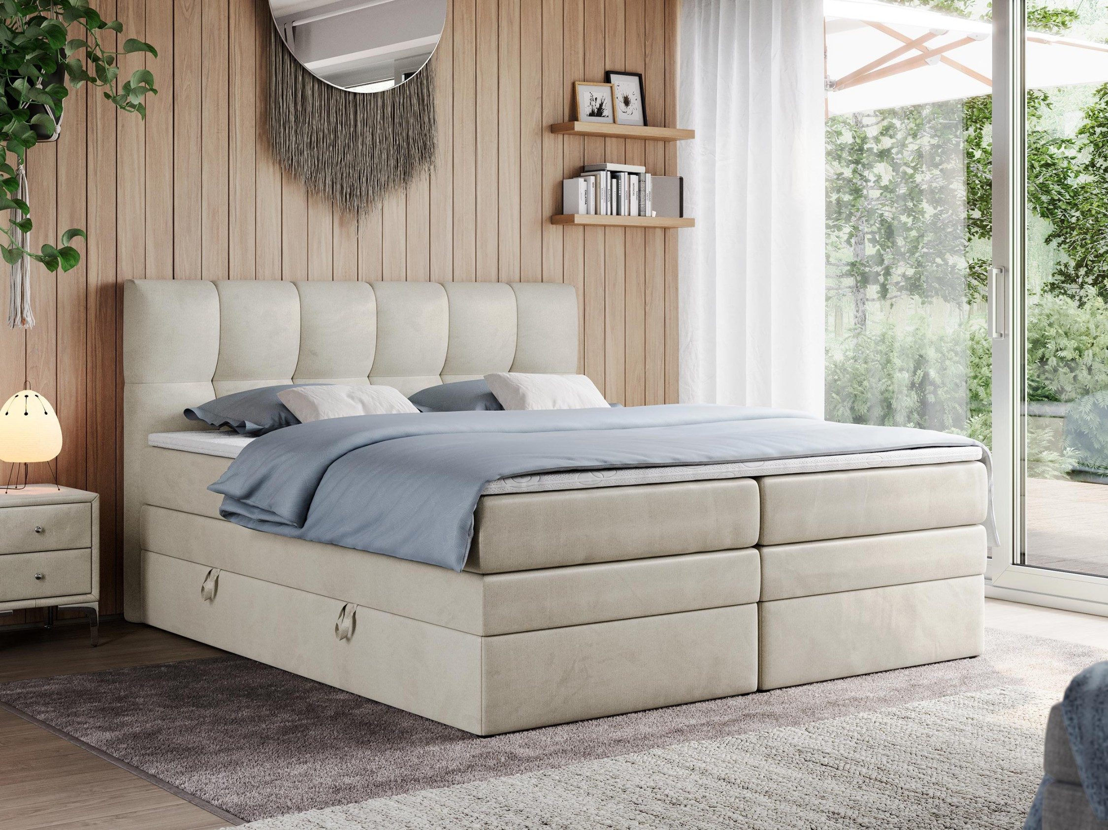 MKS MÖBEL Boxspringbett ALVIN KING (Set, günstig online kaufen