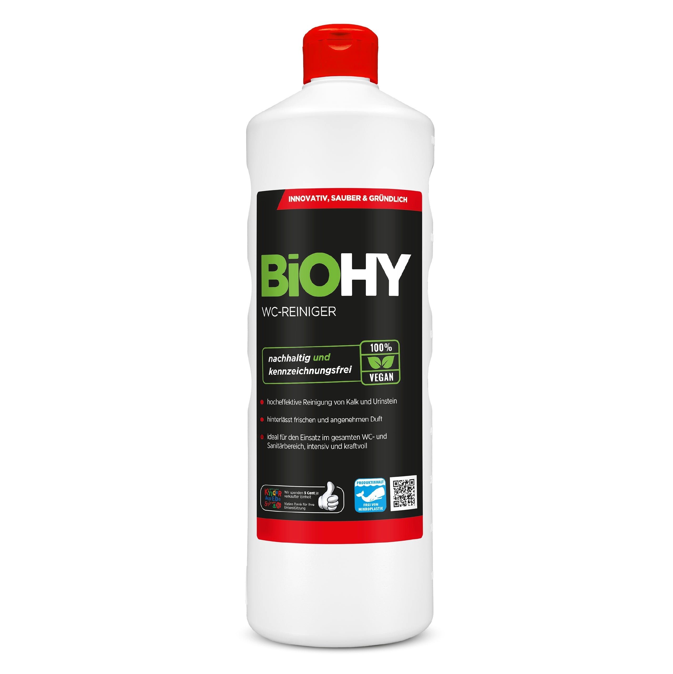BiOHY WC-Reiniger 6er Pack (6 x 1 Liter Flasche) WC-Reiniger (6-St)