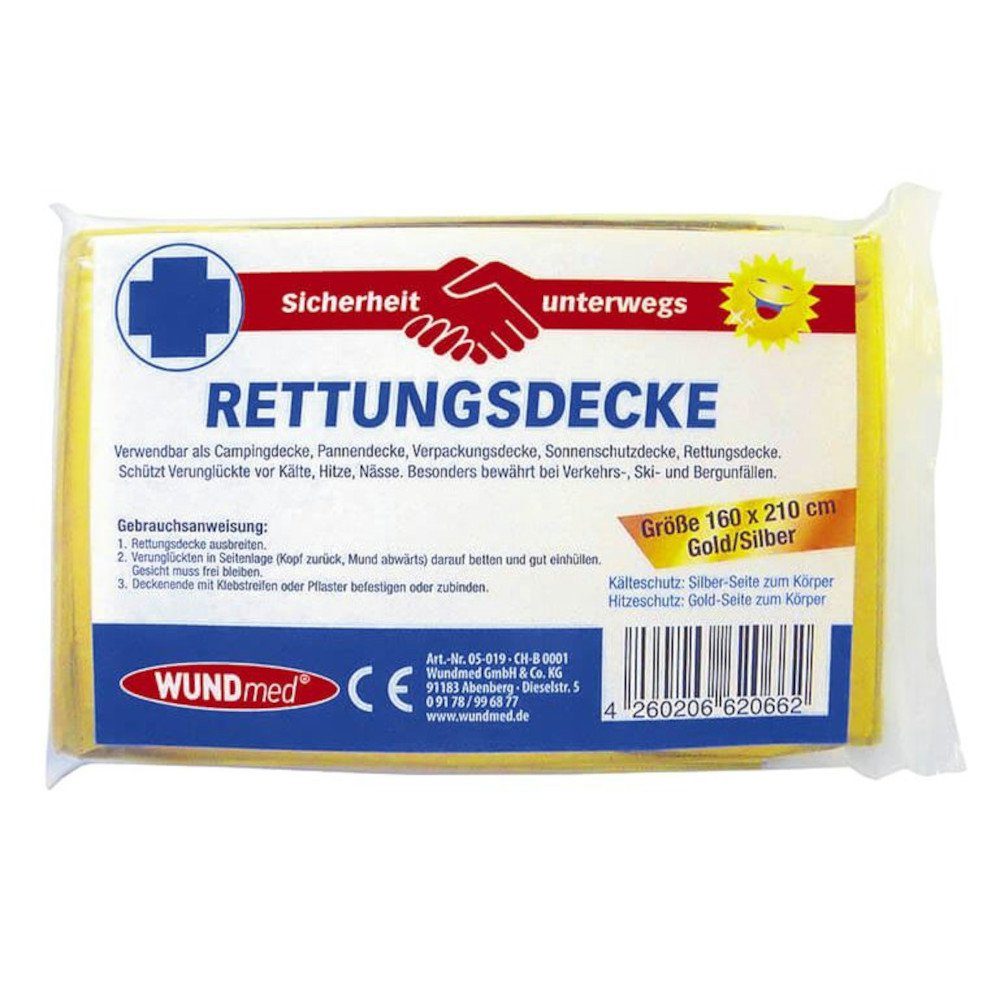 Wundmed Erste-Hilfe-Set WUNDmed Rettungsdecke Gold-Silber 160 x 210 cm