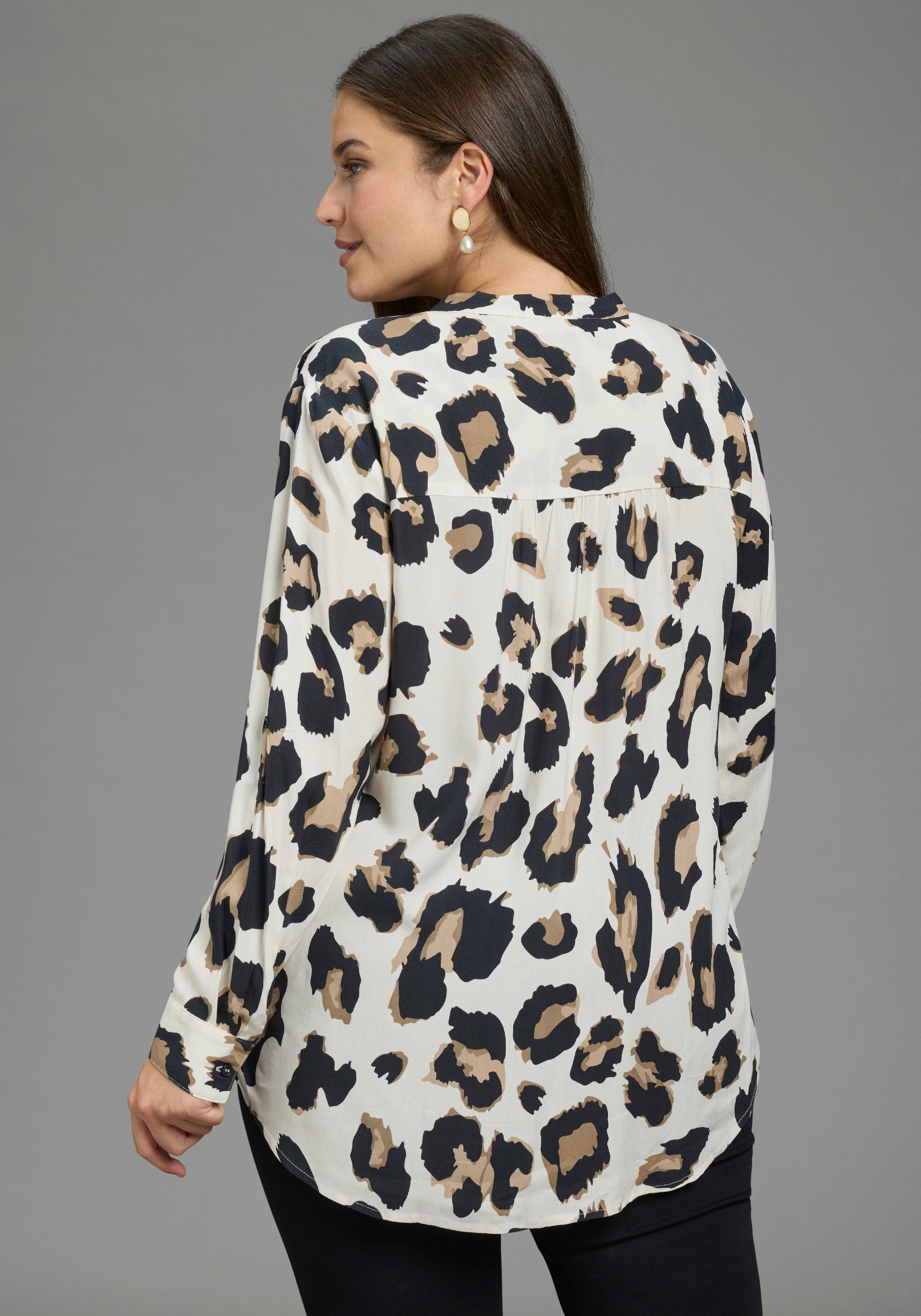 Laura Scott CURVE Longbluse Große Größen im Tunika Stil aus weicher Viskose