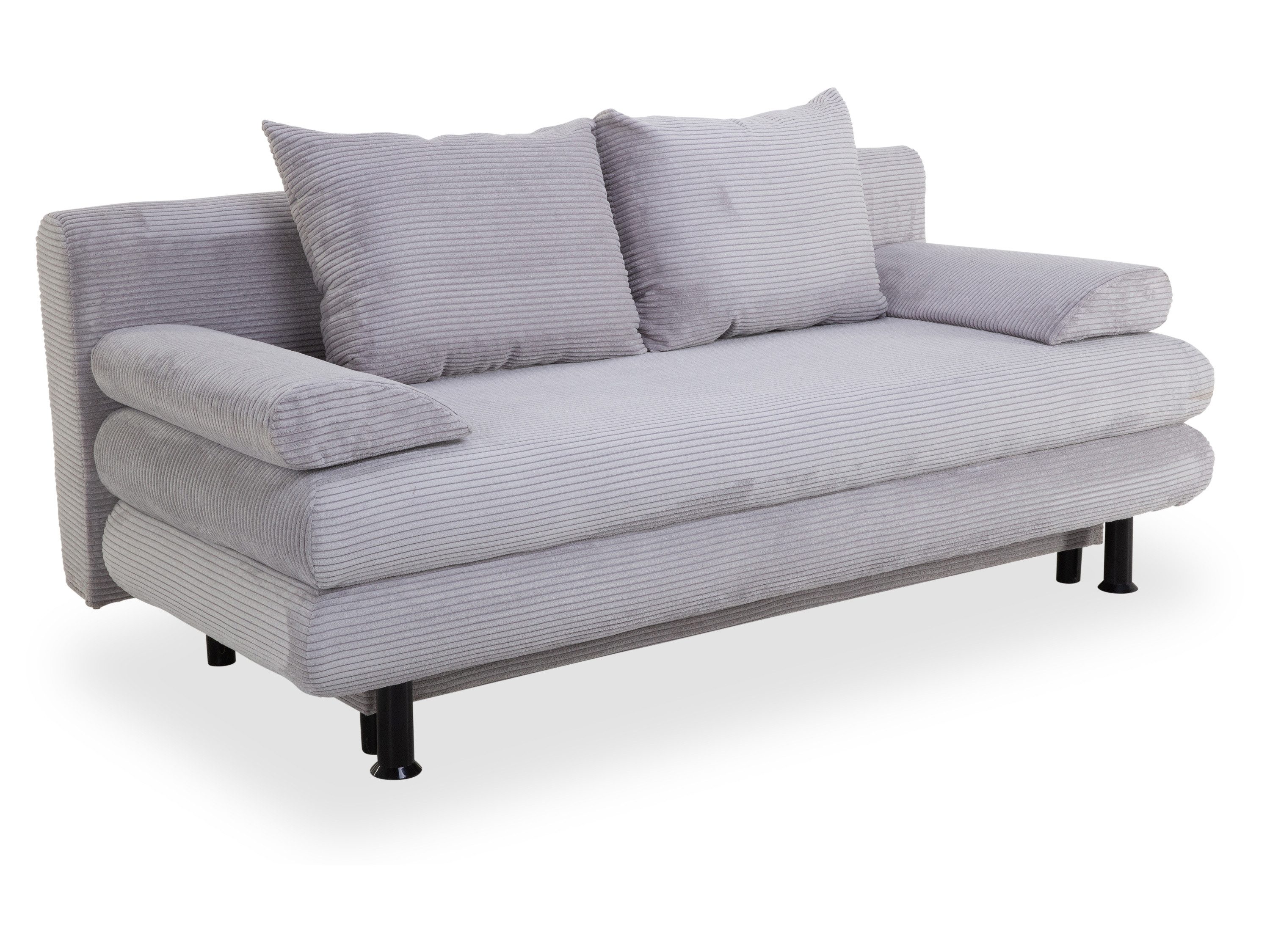 HARPER Sofa Schlafsofa HARPER SAKAI BHT 196x93x92 cm silber Verwandlungssofa