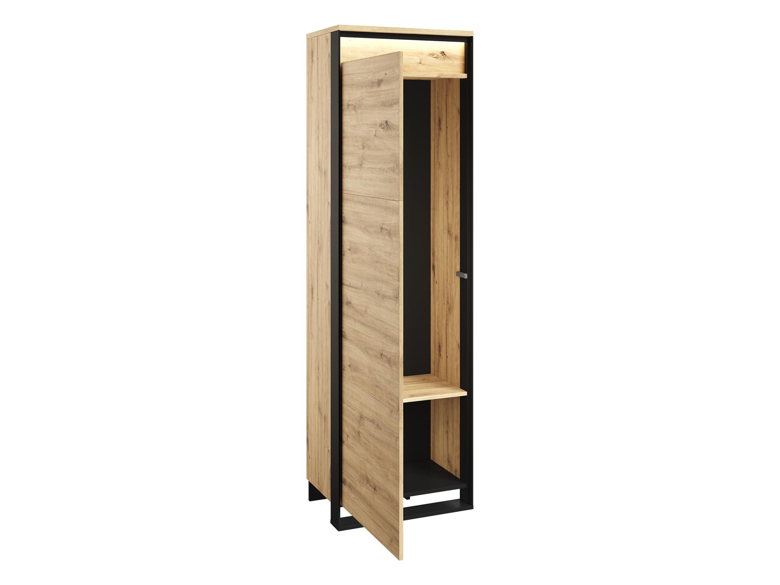 MIRJAN24 Garderoben-Set Quant VIII, (5er-Set, Kleiderschrank, Schuhschrank, Spiegel, Kleiderhakenbrett), mit LED-Beleuchtung