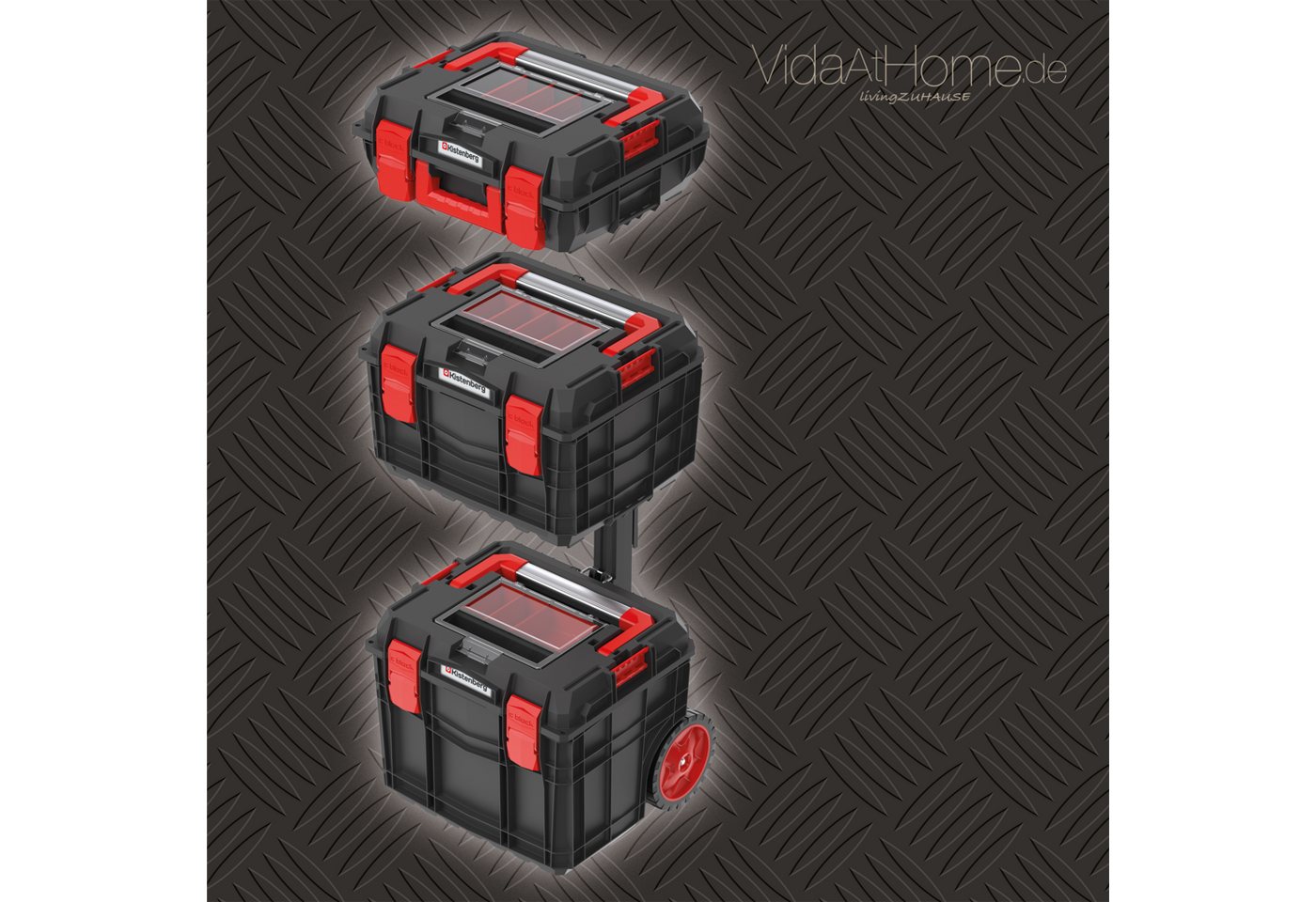 Thumbnail - VidaAtHome.de Werkzeugkoffer original KISTENBERG® Profi Werkzeug-Trolley-Set C Block Alu Log XXL