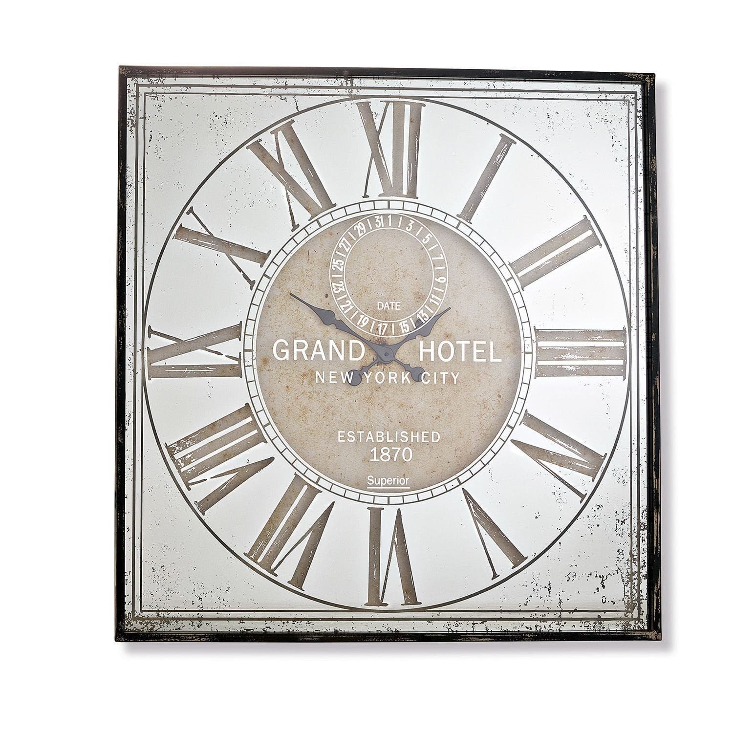 Mirabeau Wanduhr Uhr Mirads antiksilber/schwarz