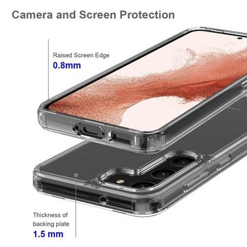 CoverKingz Handyhülle Hülle für Samsung Galaxy S23 Handyhülle Case Hybrid Silikon Bumper 15,2 cm (6 Zoll), Handy Schutzhülle Transparent Hybrid Silikonhülle Kratzfest Hardcase