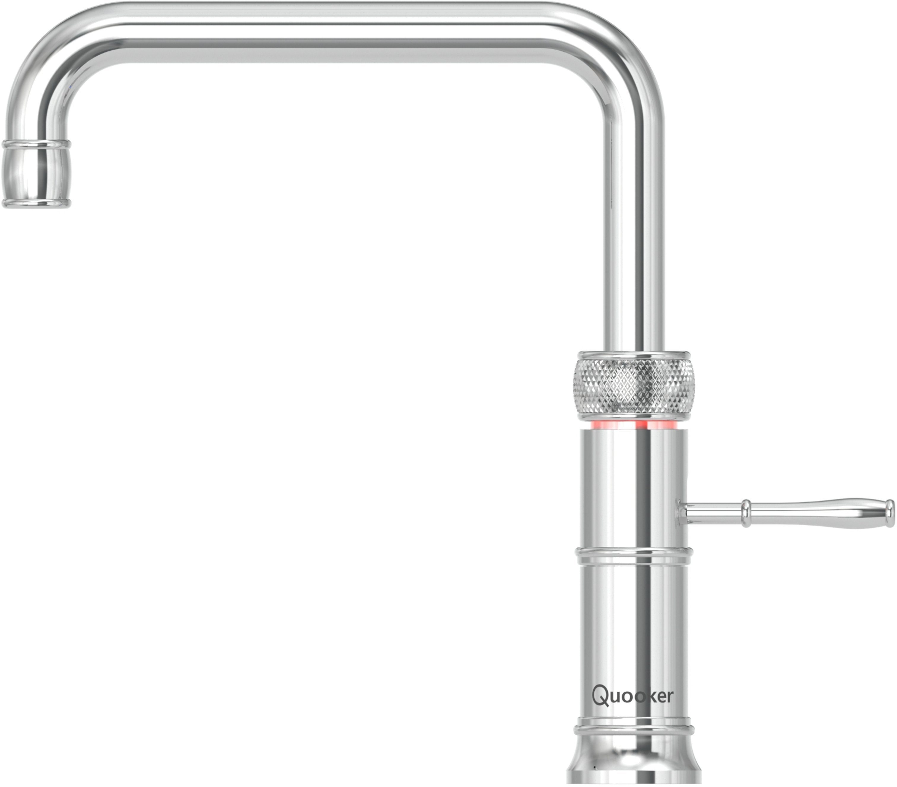 Küchenarmatur Kochendwasserfunktion mit COMBI QUOOKER 100°C Armatur (22CFSCHR) (2-St) 100°C Chrom FUSION Square B CLASSIC Spültischmischer QUOOKER