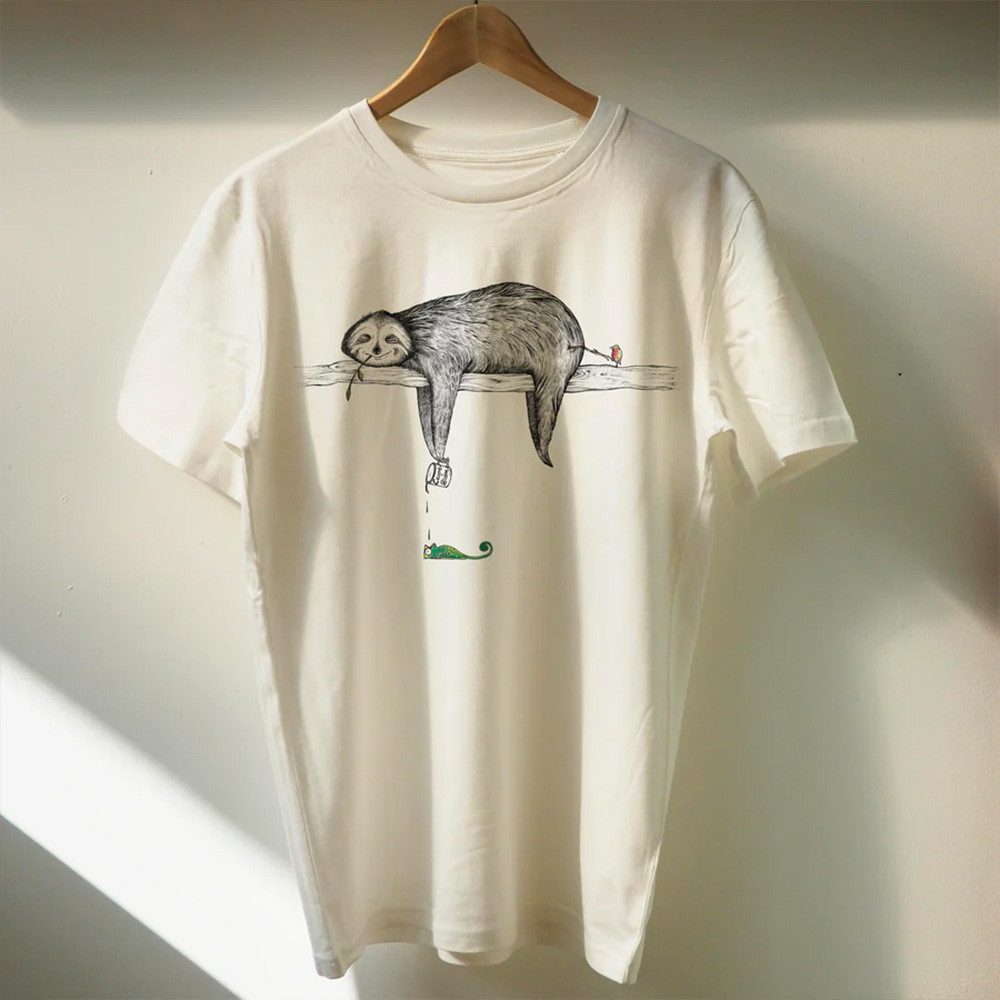 Ligarti Print-Shirt T-Shirt – Faultier