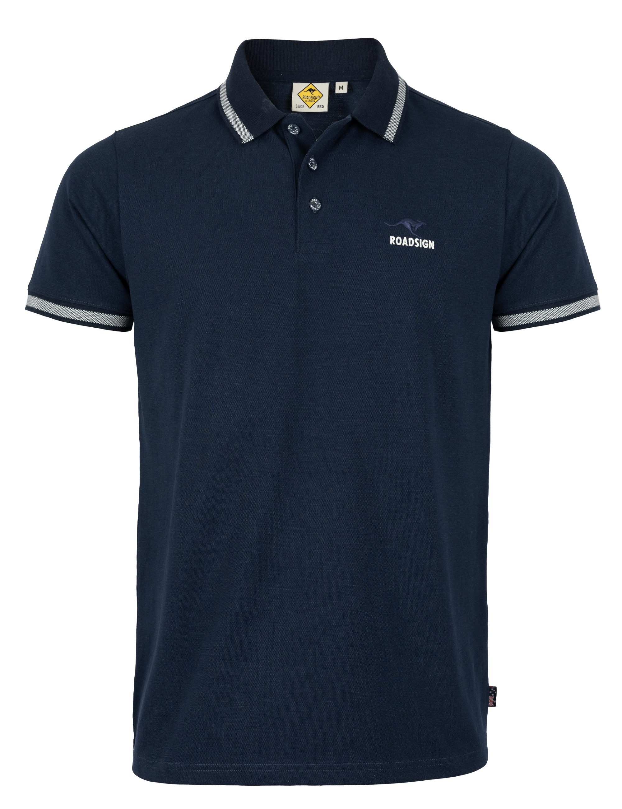 ROADSIGN australia Poloshirt Classic (1, 1-tlg., 1) mit Kantenringel, Knopfleiste, Flammgarn Pique