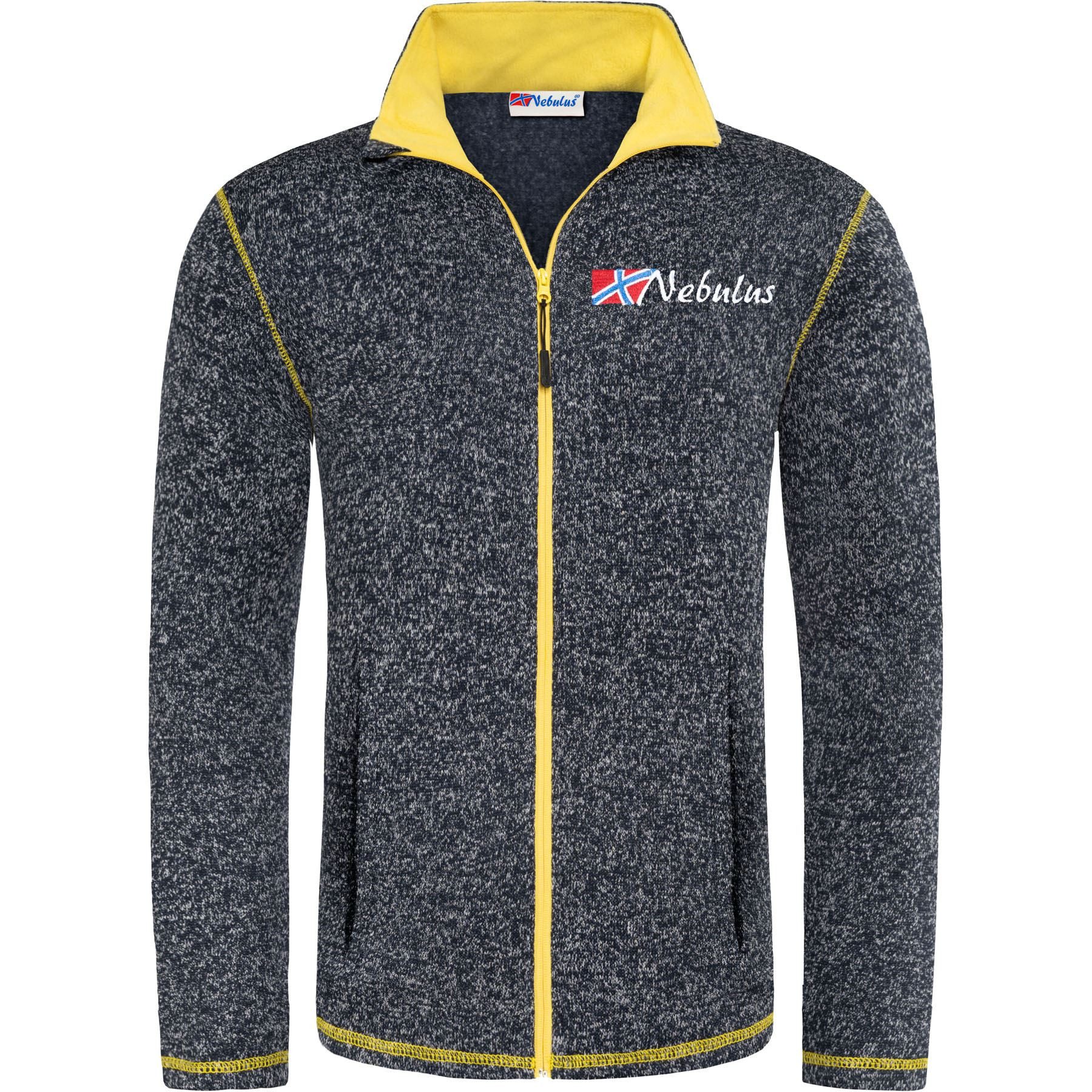 Nebulus Fleecejacke TANNA, P5188 - Herren, navy-gelb, S günstig online kaufen