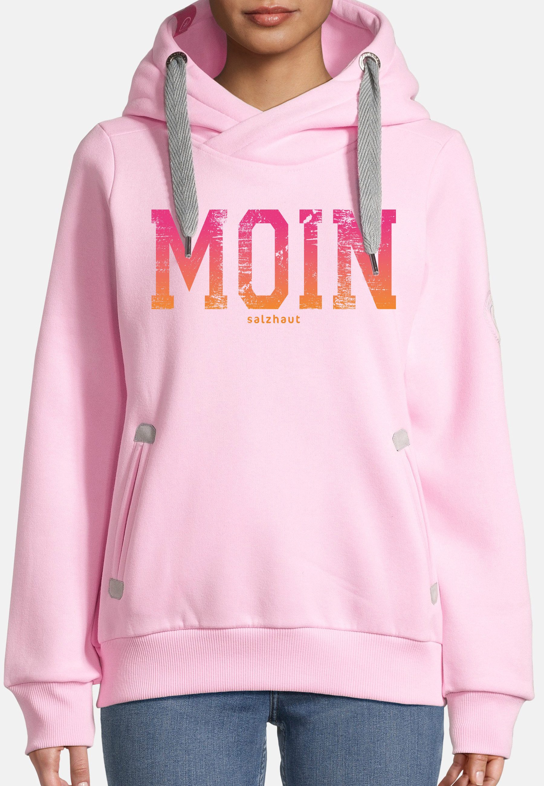 salzhaut Hoodie SÜNN - MOIN FARBVERLAUF Damen Tailliert Damen Kapuzenpullover– lässig, frisch und nordisch charmant!