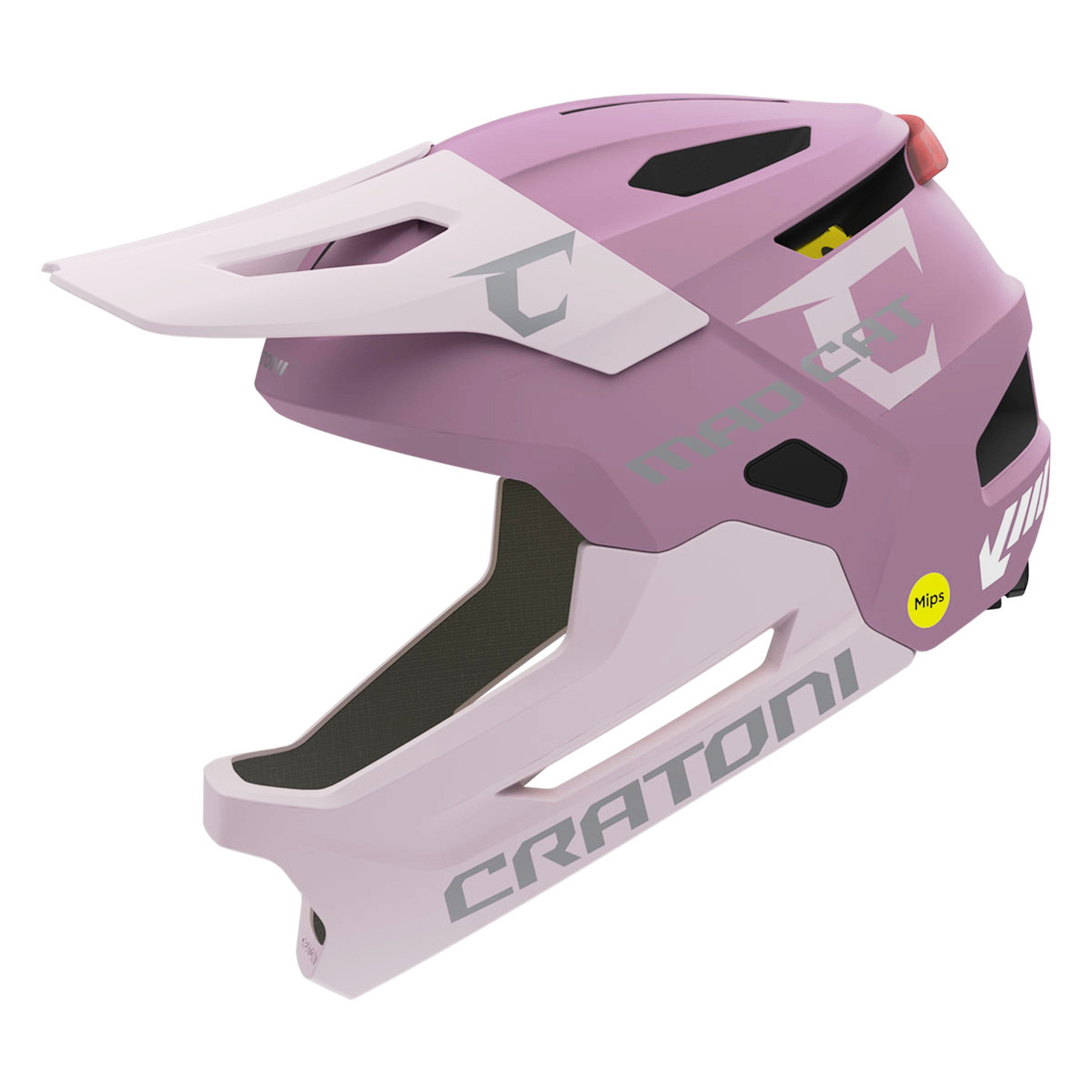 Cratoni Fahrradhelm Kinderhelm Madcat MIPS, Fullfacehelm für Kinder Gr. S/M (49-56 cm)