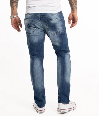 Rock Creek Straight-Jeans Herren Jeans Stonewashed Blau RC-2358