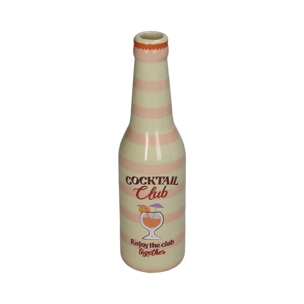 Kersten BV Dekovase Deko Vase Keramik Rosa, Natur - Cocktail Club (1 St), 6,5 x 6,5 x 24 cm
