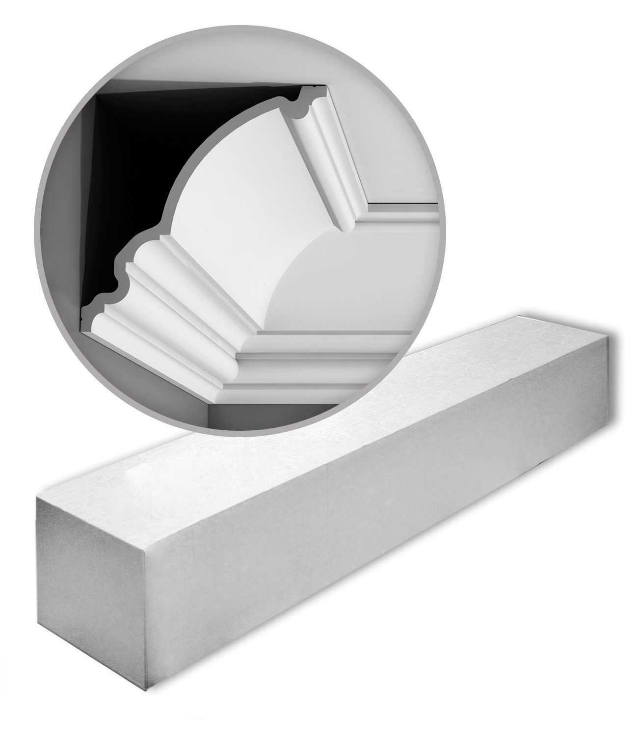 Orac Decor Deckenleiste C336 Zierleisten 1 Karton SET 6 Stuckleisten 12 m, kleben, Purotouch®, 6-St., 1 x Karton SET, 1 Karton SET mit 6 Leisten Eckleisten Stuckleisten 12 m