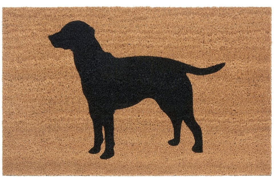 Fußmatte Mix Mats Kokos Dog Silhouette, HANSE Home, rechteckig, Höhe: 15 mm,  Kokos, Schmutzfangmatte, Outdoor, Rutschfest, Innen, Kokosmatte, Flur