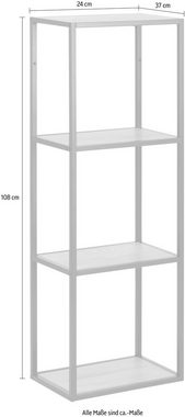 ACTONA GROUP Wandregal, Metallgestell im modernen Industrielook, 2 Einlegeböden, Höhe 108 cm