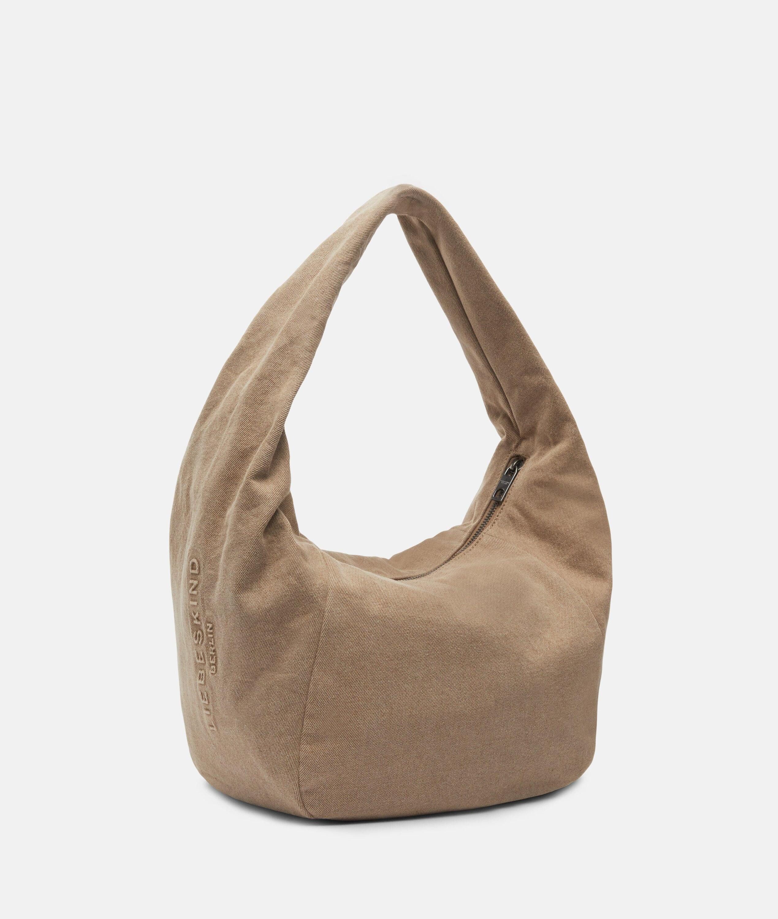 Liebeskind Berlin Schultertasche Denim Farrah Hobo M, Geräumige Hobo-Bag aus Denim