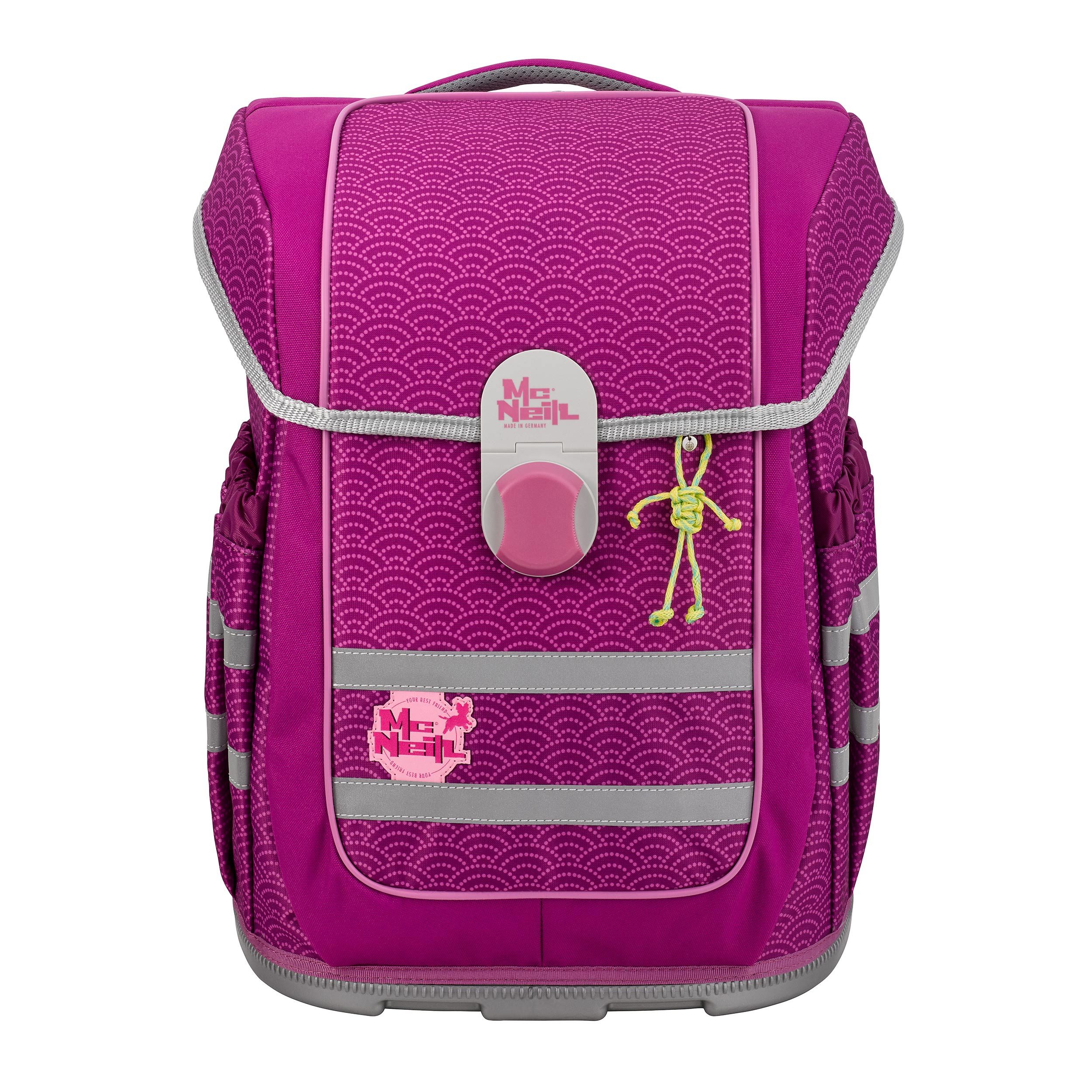 McNeill Schulranzen McOcean PUNTOPINK Schultasche 1. bis 4. Klasse (Set, 5-tlg., inkl. Federmäppchen, Turnbeutel, Schlamper und Motivmagnet), inkl. McAddy Meerjungfrau
