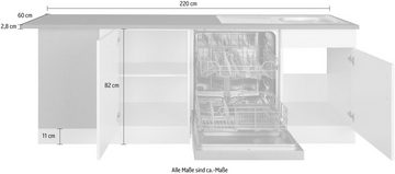 HELD MÖBEL Winkelküche Paris, Stellbreite 290/220 cm, wahlweise mit Induktionskochfeld