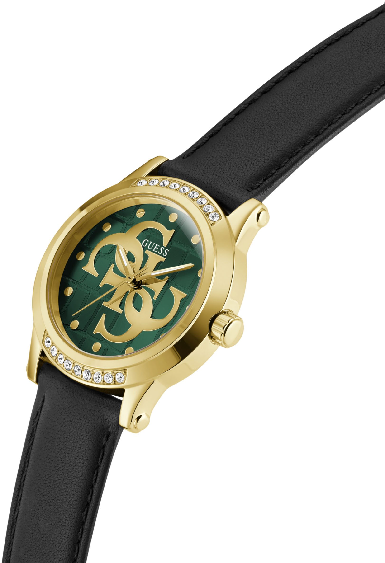 Guess Quarzuhr ANNETTE GW0860L6, Armbanduhr, Damenuhr, Lederarmband, analog günstig online kaufen