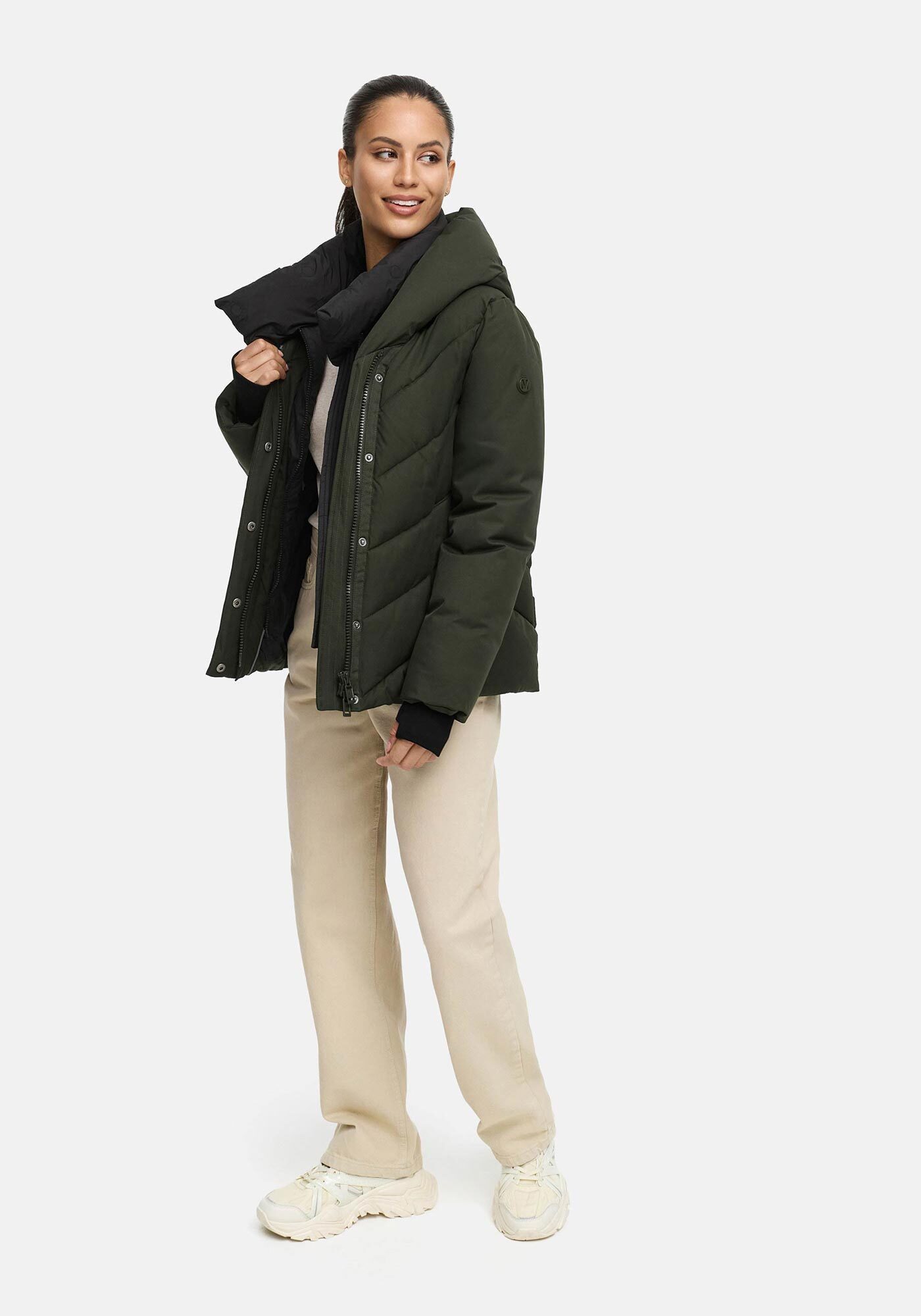 Marikoo Winterjacke Nadiraa 2-in-1 Funktion Herausnehmbare Polyester-Innenteil