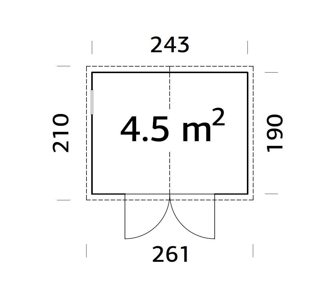 Thumbnail - Palmako Gerätehaus Dan, BxT: 261x210 cm, hellbraun