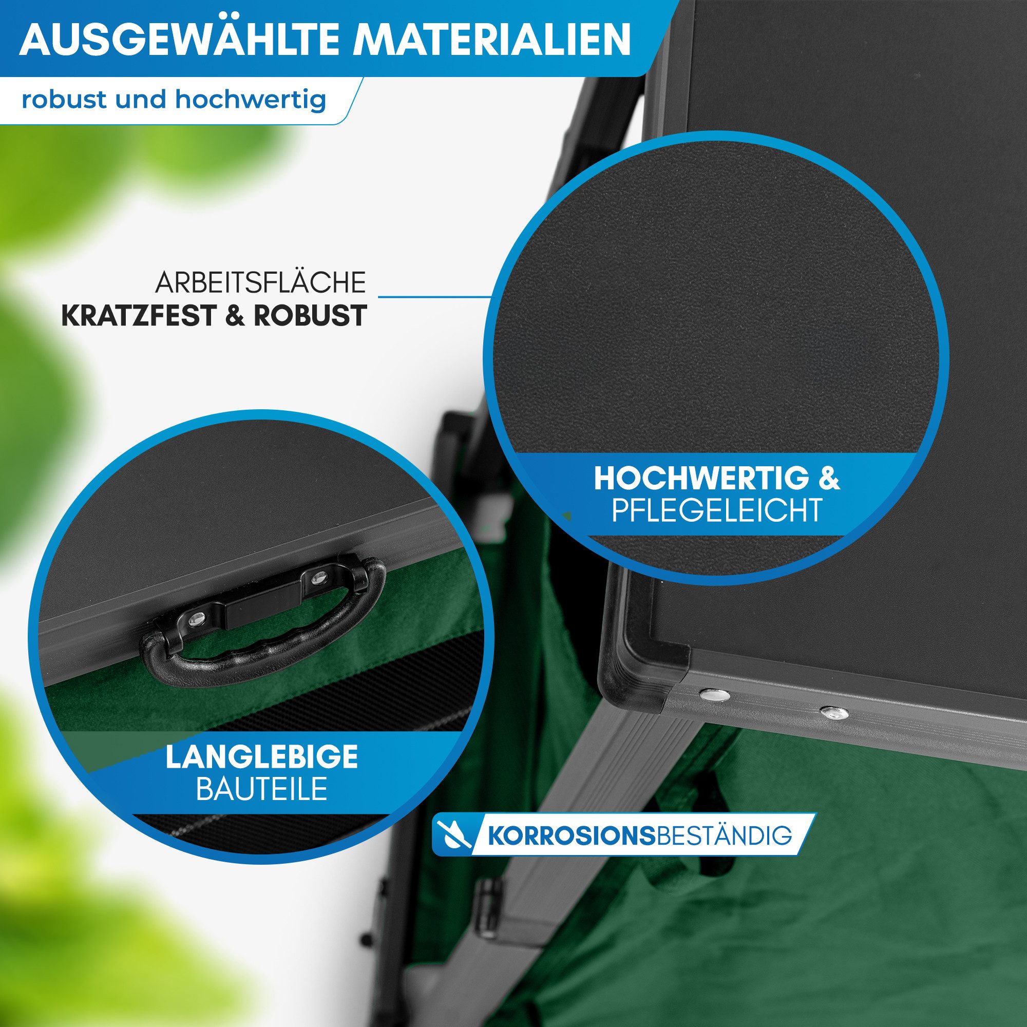 Nordmut Campingschrank Campingküche faltbar 60x51x80 cm Outdoor Schrank (mobiler Camping Organizer 1-St. mit Türen & Fächern, Stahlrahmen, Tragetasche, wetterfest) klappbar, mit Türen, mehrere Fächer, Tragetasche