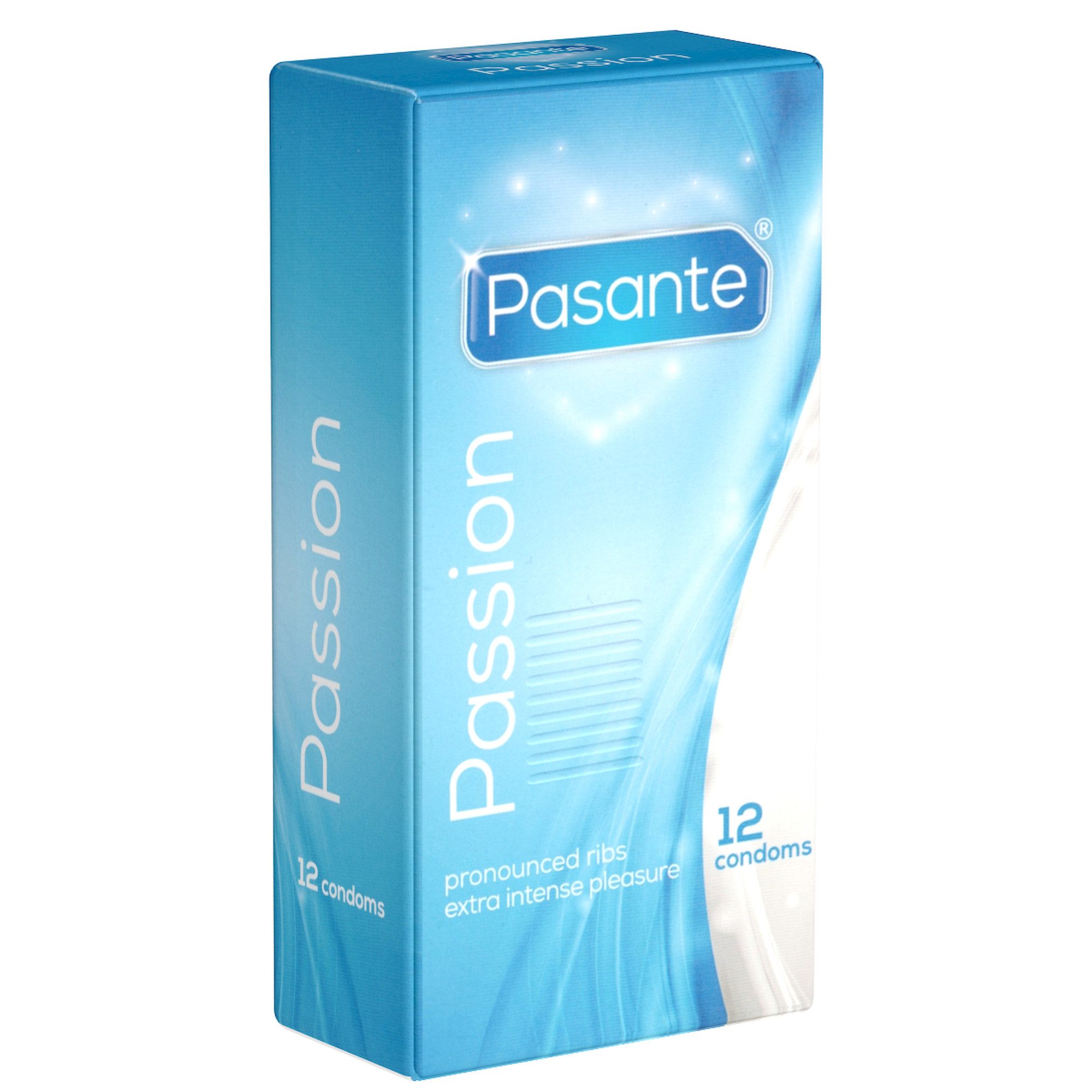 Pasante Kondome Pasante Single: Passion, 12 gerippte Kondome