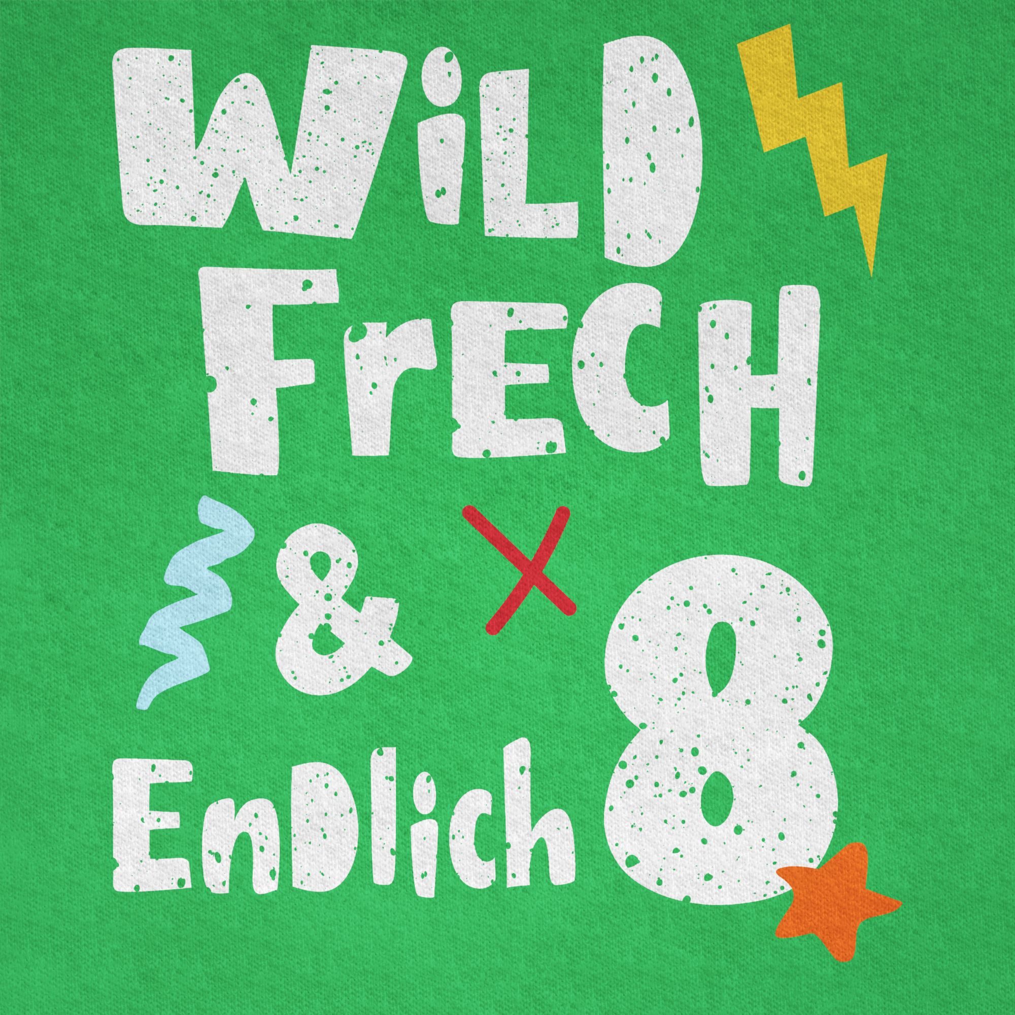 Shirtracer T-Shirt Wild frech und endlich 8 - Acht Jahre Wunderbar (1-tlg) 8. Geburtstag