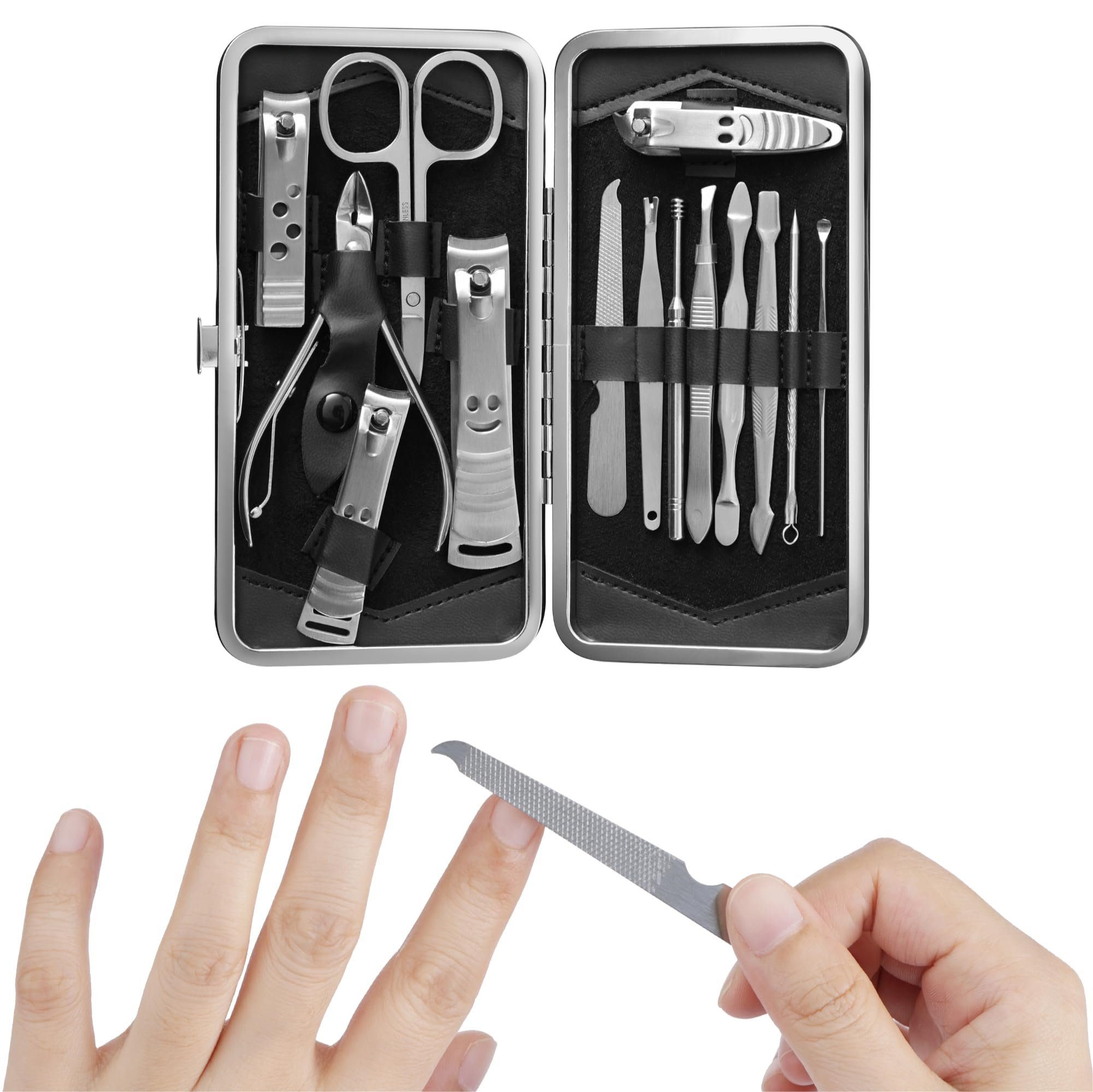 Set_Black Clippers Nagelknipser Manicure Nail H&S