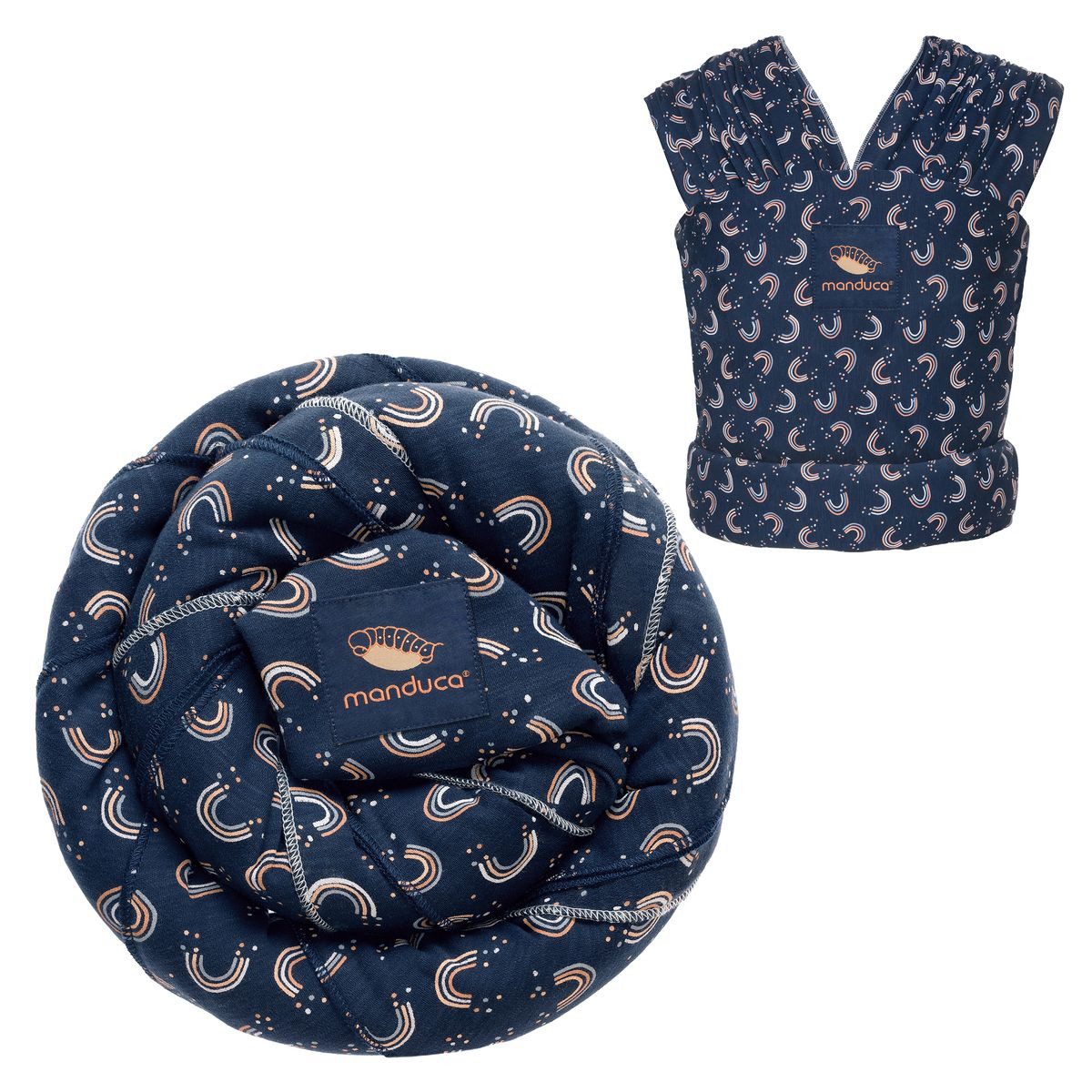 Babytrage Sling - RainbowNight - Navy Print