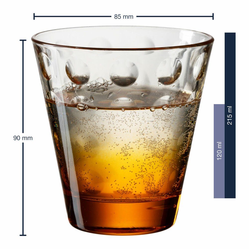 LEONARDO Glas Optic orange 215 ml, Glas