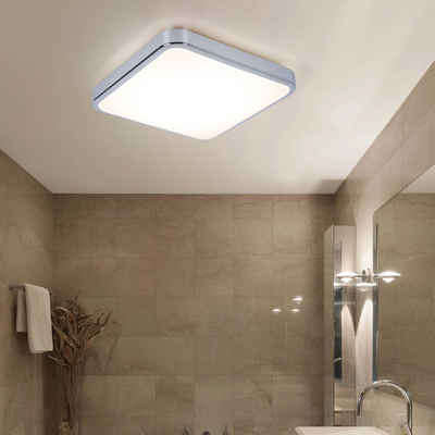 EGLO LED Deckenleuchte, Leuchtmittel inklusive, Warmweiß, EGLO LED Badezimmer-Deckenlampe Manilva 1, 1 flammige Deckenleuchte