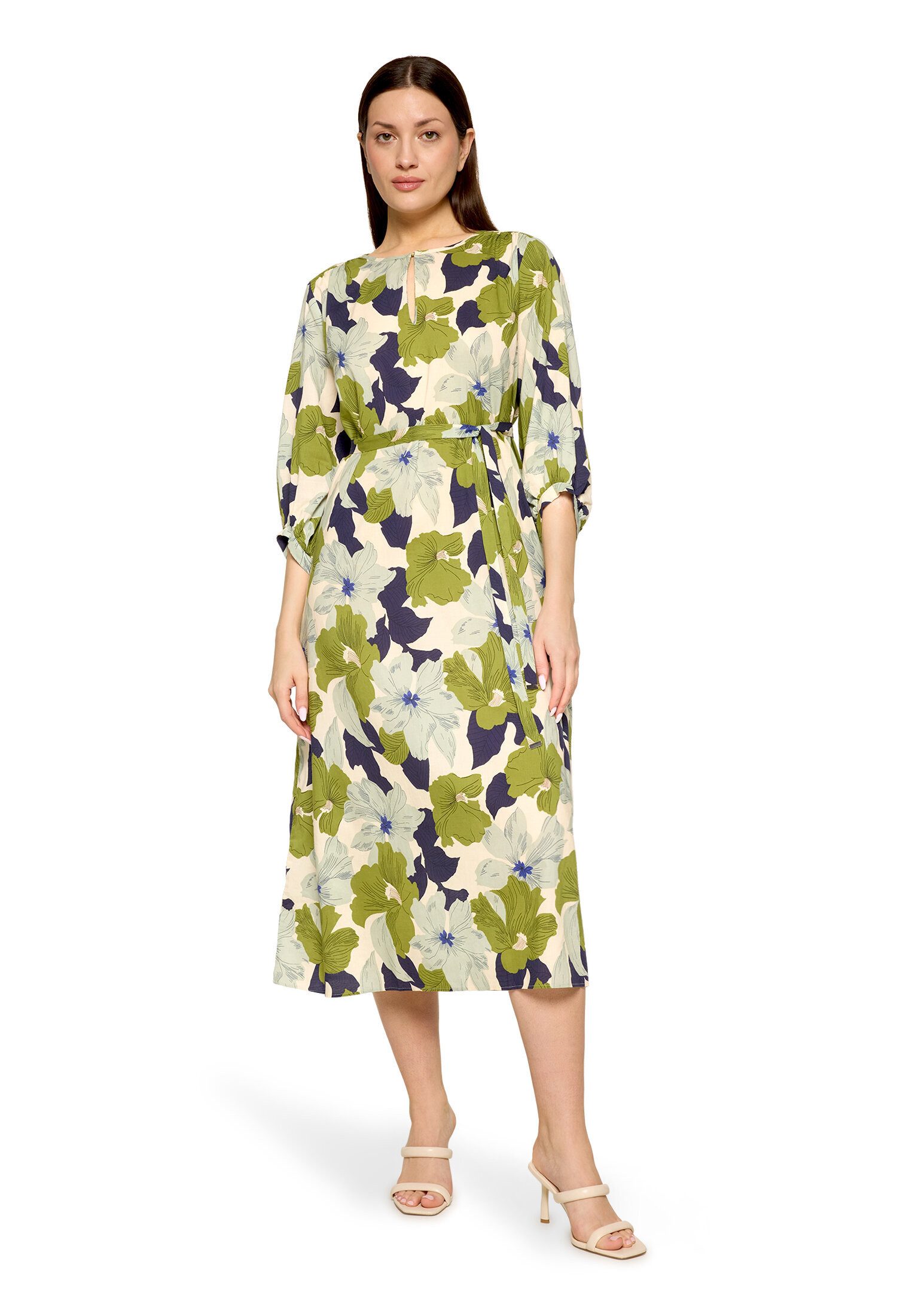 Cartoon Sommerkleid Damen mit Bindegürtel
