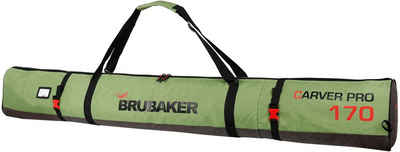 BRUBAKER Skitasche Carver Pro Performance Ski Tasche (Skibag für Skier und Skistöcke, 1-tlg., reißfest und schnittfest), gepolsterter Skisack mit Zipperverschluss