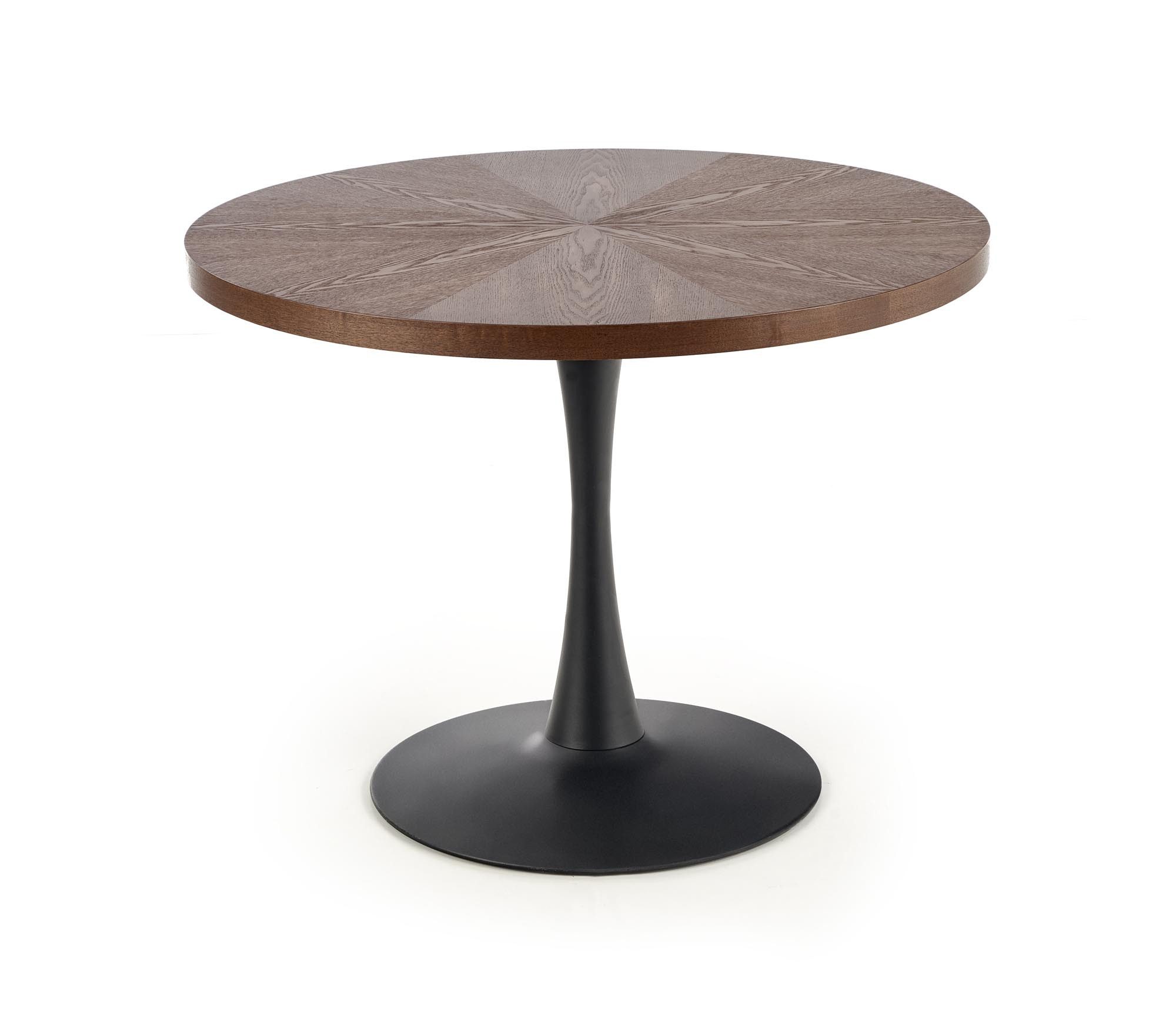 designimpex Esstisch HAW-333 rund Walnuss Wenge Schwarz Echtholzfurnier Esszimmer 100x75 cm, Esstisch, Esszimmertisch, Tisch, Ausziehtisch, Küchentisch, Esszimmer