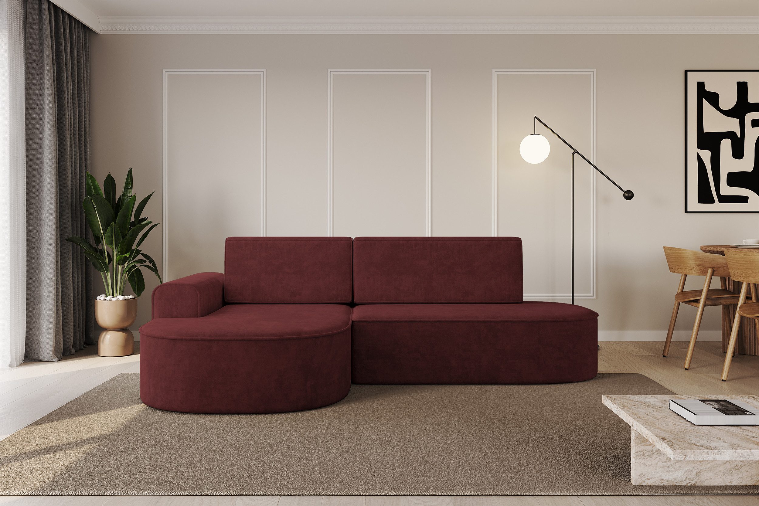 ALTDECOR Ecksofa MARI-L1-S, Couch mit Schlaffunktion, Wohnzimmer - Ecksofa, Corner Sofa Bett Eckcouch Couch L-Form Schlafcouch Ausziehbar