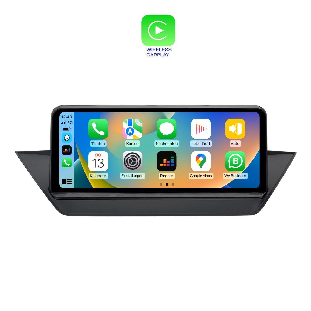 GABITECH 10.2" Touchscreen Android Autoradio GPS Carplay für BMW X1 E84 CIC Autoradio (FM / AM-Radio, RDS, DAB+ Optional, Kabellos Apple Carplay und Android Auto, Sprachsteuerung)