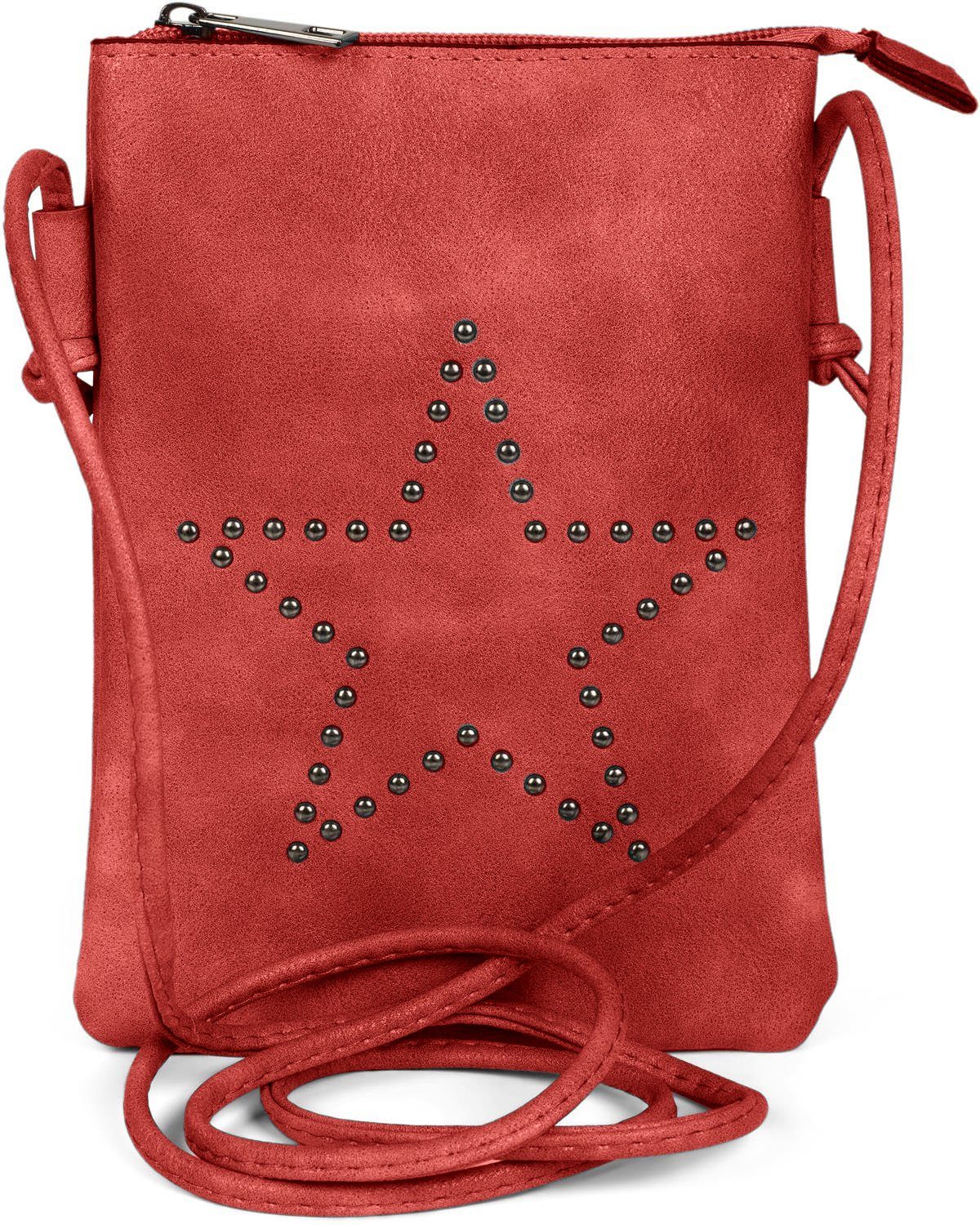 styleBREAKER Mini Bag (1-tlg), Mini Umhängetasche mit Nieten Stern