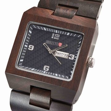 Bonizetti Chronograph, (Herrenuhr EVEREST Armbanduhr mit Sandelholz Armband, 1-tlg), Holzuhr, Holzarmband