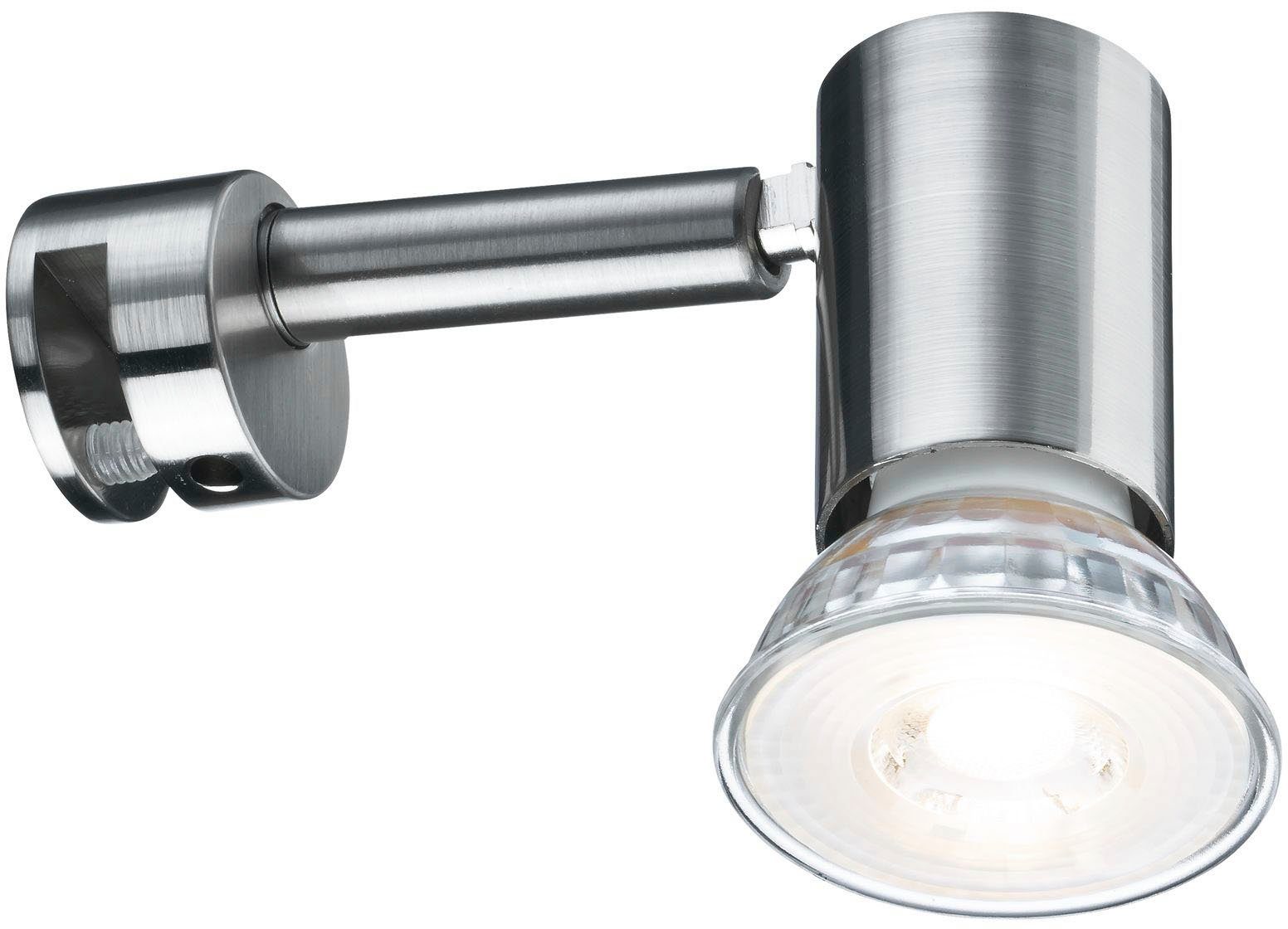 Paulmann Spiegelleuchte Galeria LED Simplo Eisen gebürstet inkl. Leuchtmittel 1x5,3W GU10, LED fest integriert, Warmweiß, GU10, Galeria LED Simplo Eisen gebürstet inkl. Leuchtmittel 1x5,3W GU9