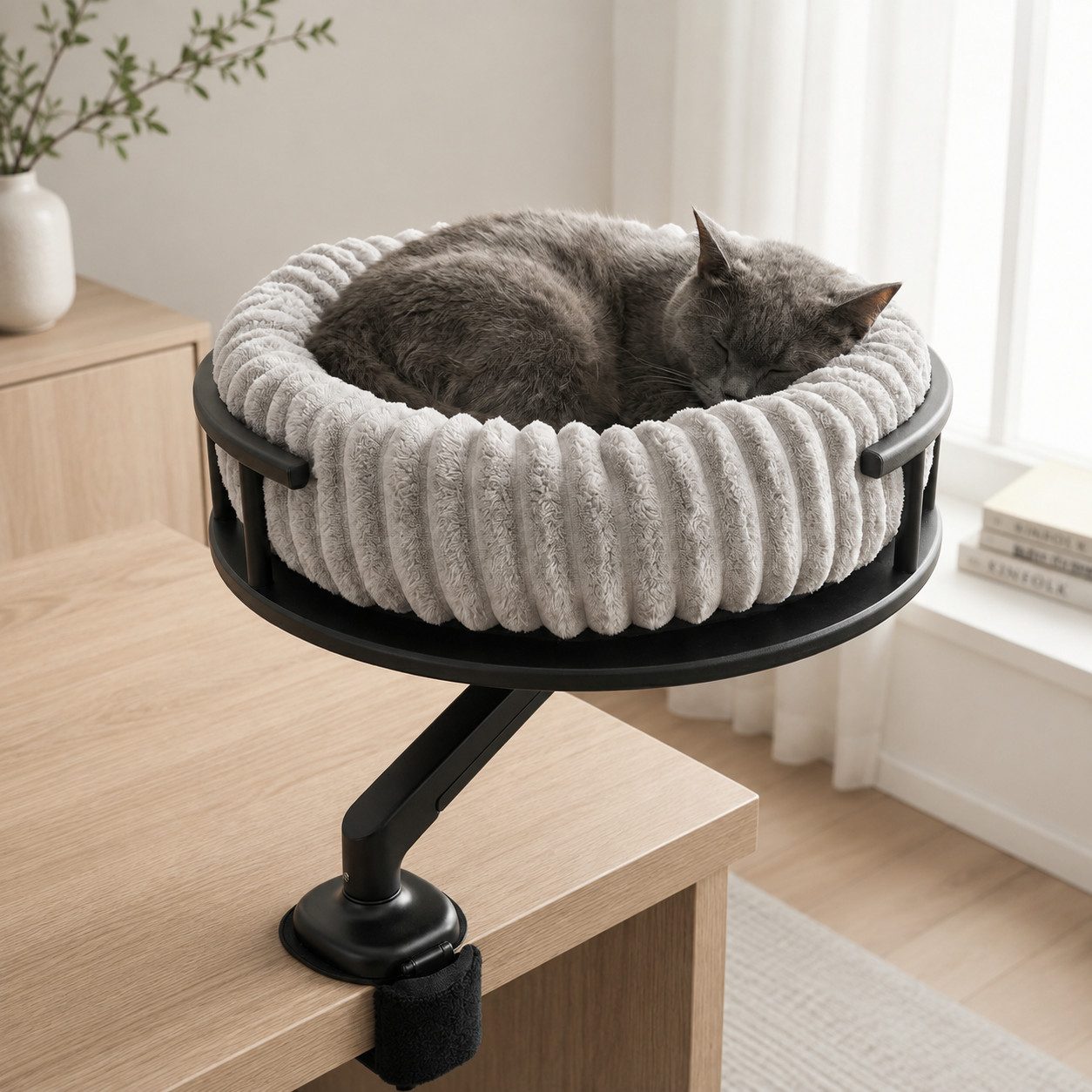 noviclass Katzenliege noviclass® Katzenbett LEVI, Katzenbett Schreibtisch, Katzenplattform