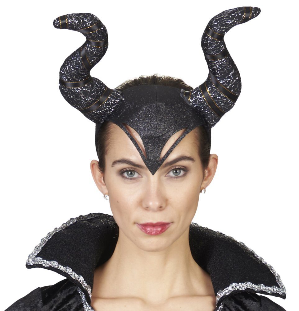 andrea-moden Kostüm Haarreif mit Hörnern zum Böse Königin Kostüm