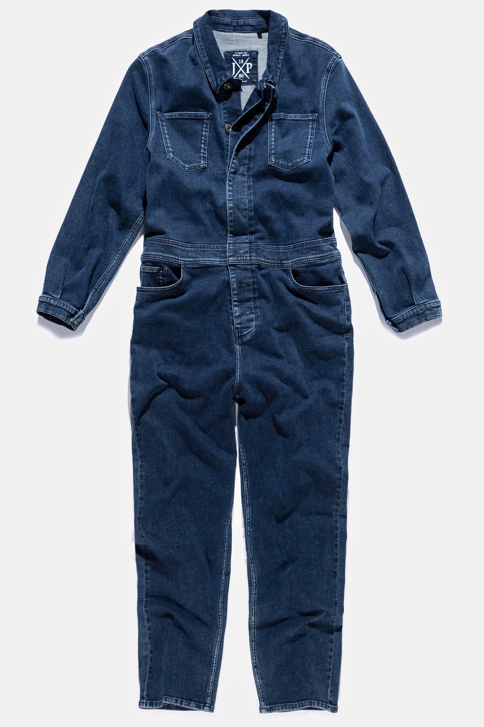 blue Workwear 5-Pocket-Jeans denim Denim Brusttaschen JP1880 Overall Langarm