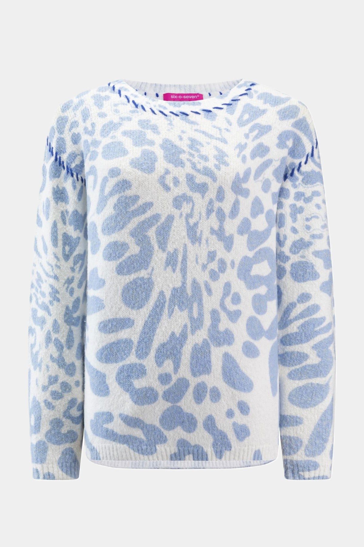 six-o-seven Strickpullover Six-o-seven Strickpullover mit Leopardenmuster günstig online kaufen